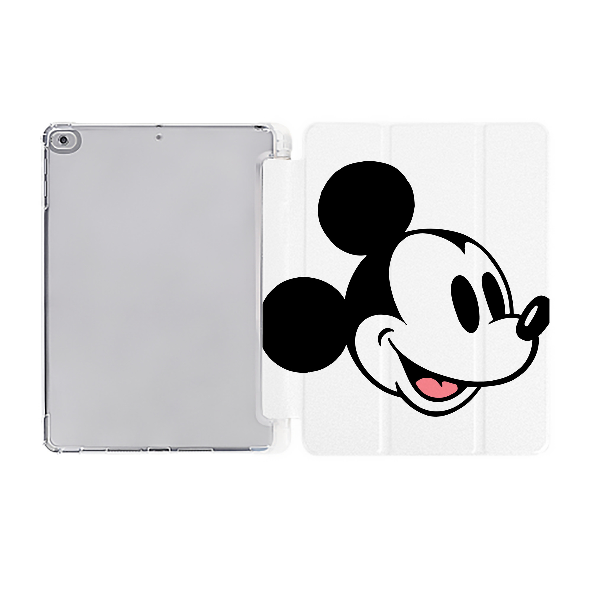 ミッキーマウス Mickey Mouse IPad ケース ペン収納付き 三つ折りスタンド PUレザー×シリコン 対応機種9.5/10.5/10.9インチ